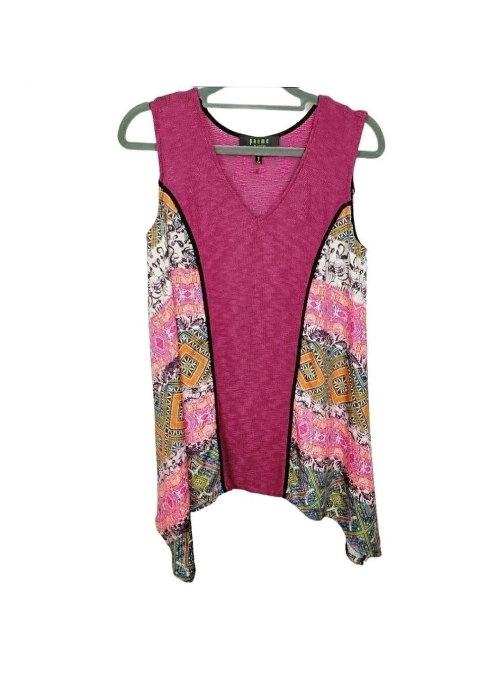 Poeme by Citron M knit and handkerchief top